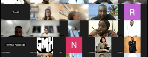 Zoom video call in session